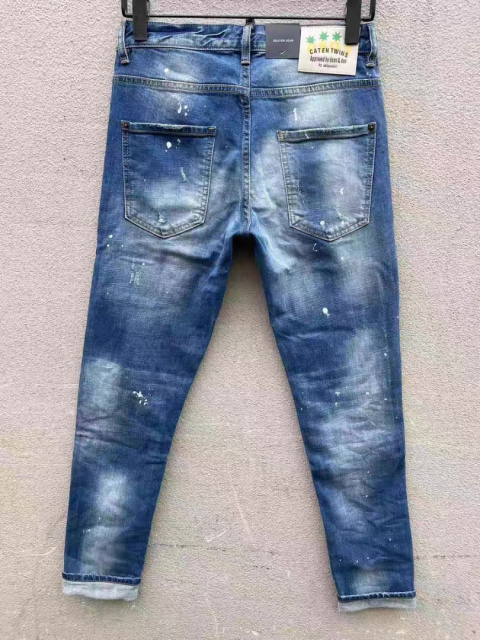 Spodnie niebieskie Dsquared z przetarciami Spodnie niebieskie Dsquared z przetarciami