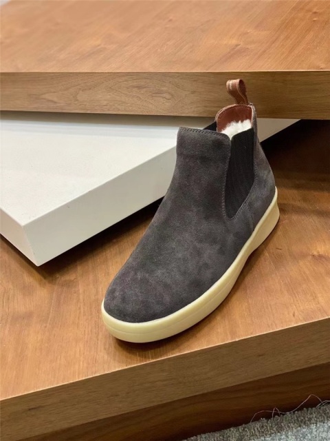 Buty wsuwane botki męskie śniegowce Loro Piana