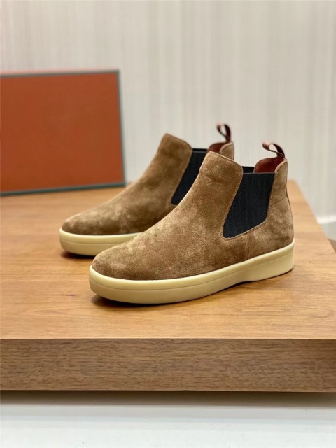 Buty wsuwane botki męskie śniegowce Loro Piana