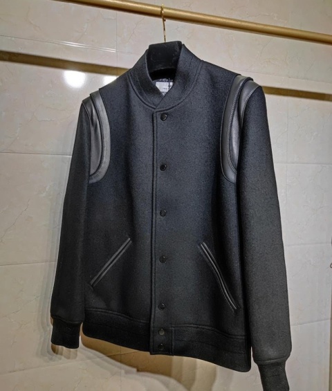 Kurtka męska bejsbolowa bamberka Saint Laurent