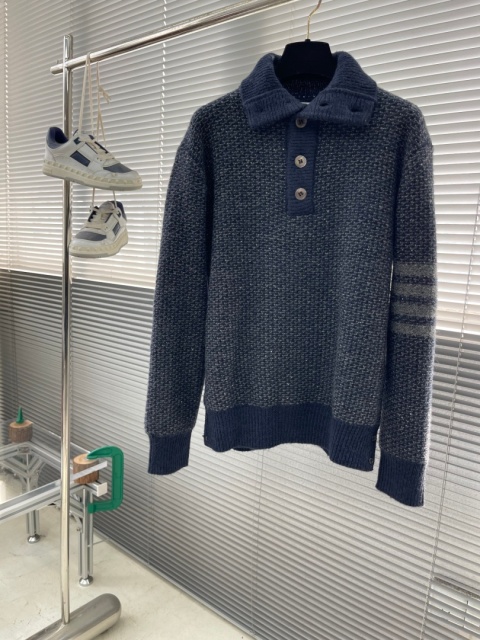 Sweter wełniany polo Thom Browne