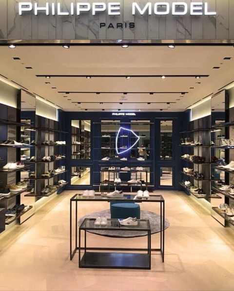 Buty Philippe Model Paris PRSX unisex niebieski tył 2025