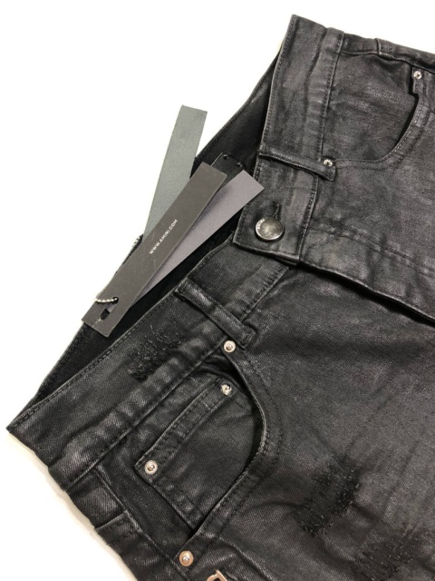 Spodnie Amiri Ciemno - Szare Slim fit