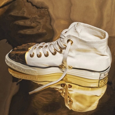 Trampki Schiaparelli High‑Top Canvas Gold Edition