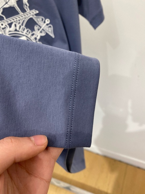 Koszulka męska t-shirt Hermes z jedwabistej bawełny