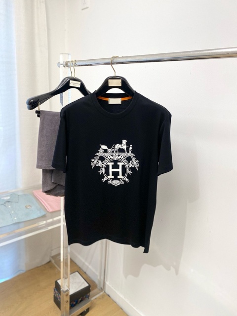 Koszulka męska t-shirt Hermes z jedwabistej bawełny