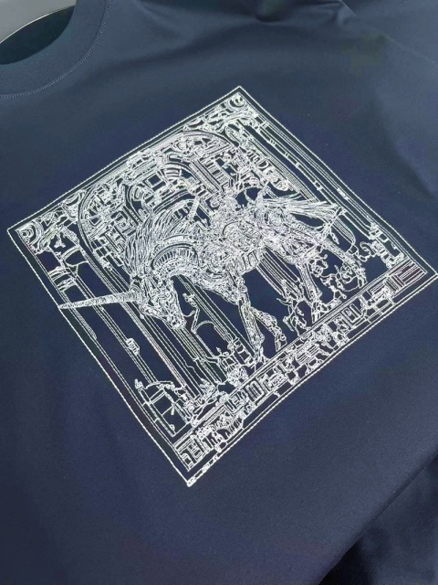 Koszulka męska t-shirt Hermes Silky Cotton Tee