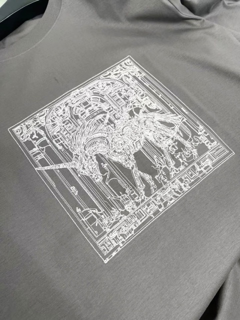Koszulka męska t-shirt Hermes Silky Cotton Tee