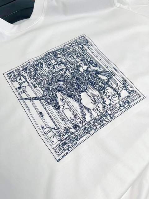 Koszulka męska t-shirt Hermes Silky Cotton Tee