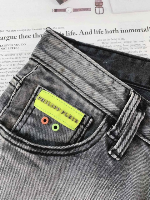 Spodenki jeansowe Philipp Plein Light Grey