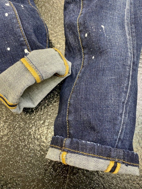 Spodnie męskie Dsquared slim fit ciemno niebieskie