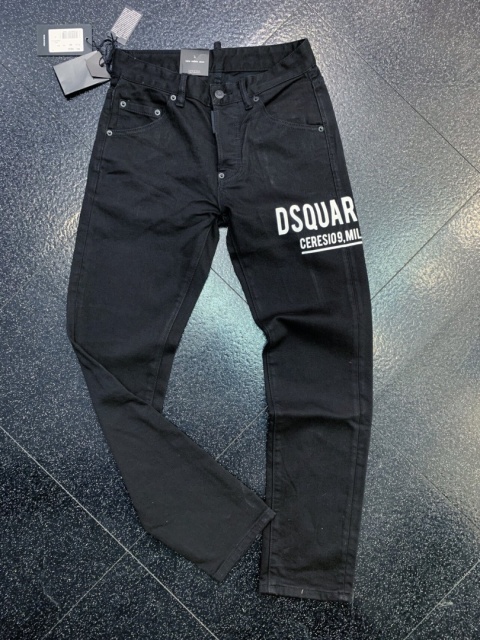 Spodnie męskie Dsquared slim fit Czarny denim jeans