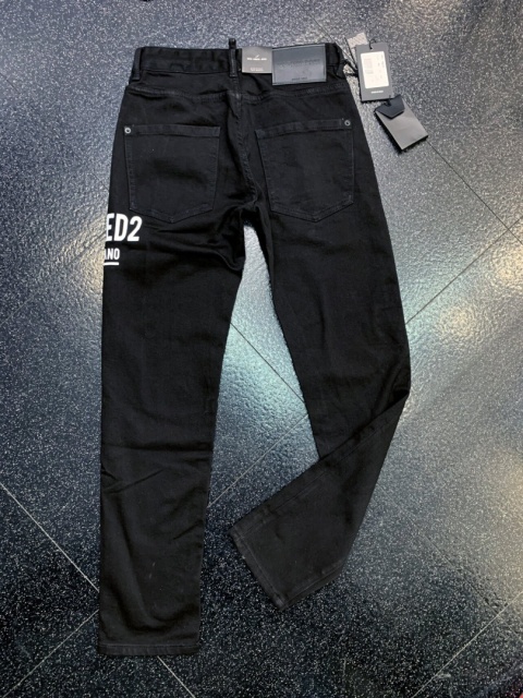 Spodnie męskie Dsquared slim fit Czarny denim jeans