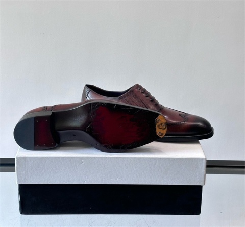 Buty męskie biznesowe Berluti Paris skórzana podeszwa