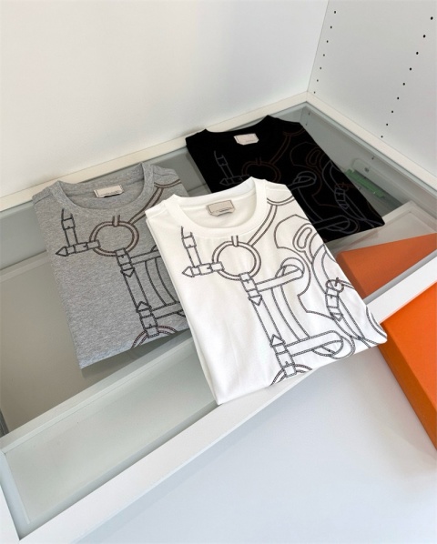 Koszulka Hermes 2026 Wiosna Pure Cotton Loose Fit