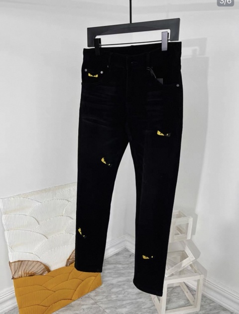 Spodnie Fendi Black Edge Slim Denim