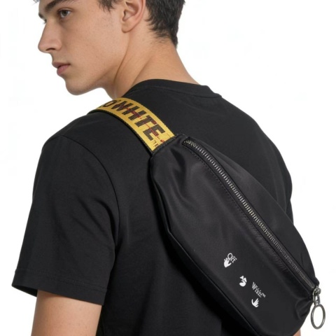Torebka na ramię Off White Casual /Sport Crossbody Bag Black & Yellow
