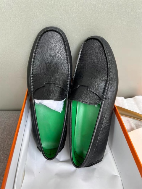 Mokasyny skórzne Loafersy Hermes