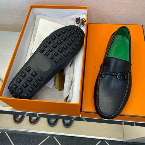 Mokasyny skórzne Loafersy Hermes