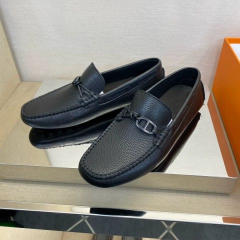 Mokasyny skórzne Loafersy Hermes