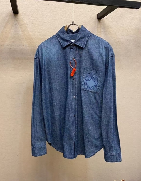 Koszula dżinsowa Loewe haftowane logo Gardinat Style